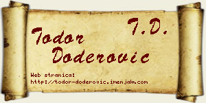 Todor Doderović vizit kartica